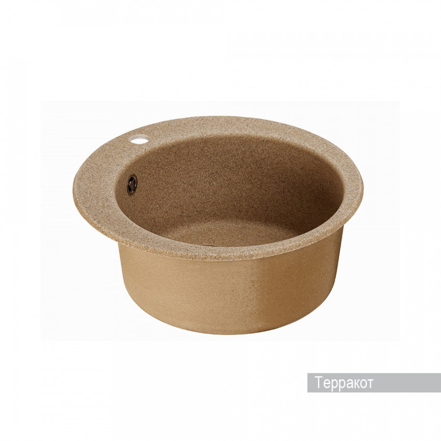 Мойка для кухни  Иверия 480x480x190 мм,круглая, терракот