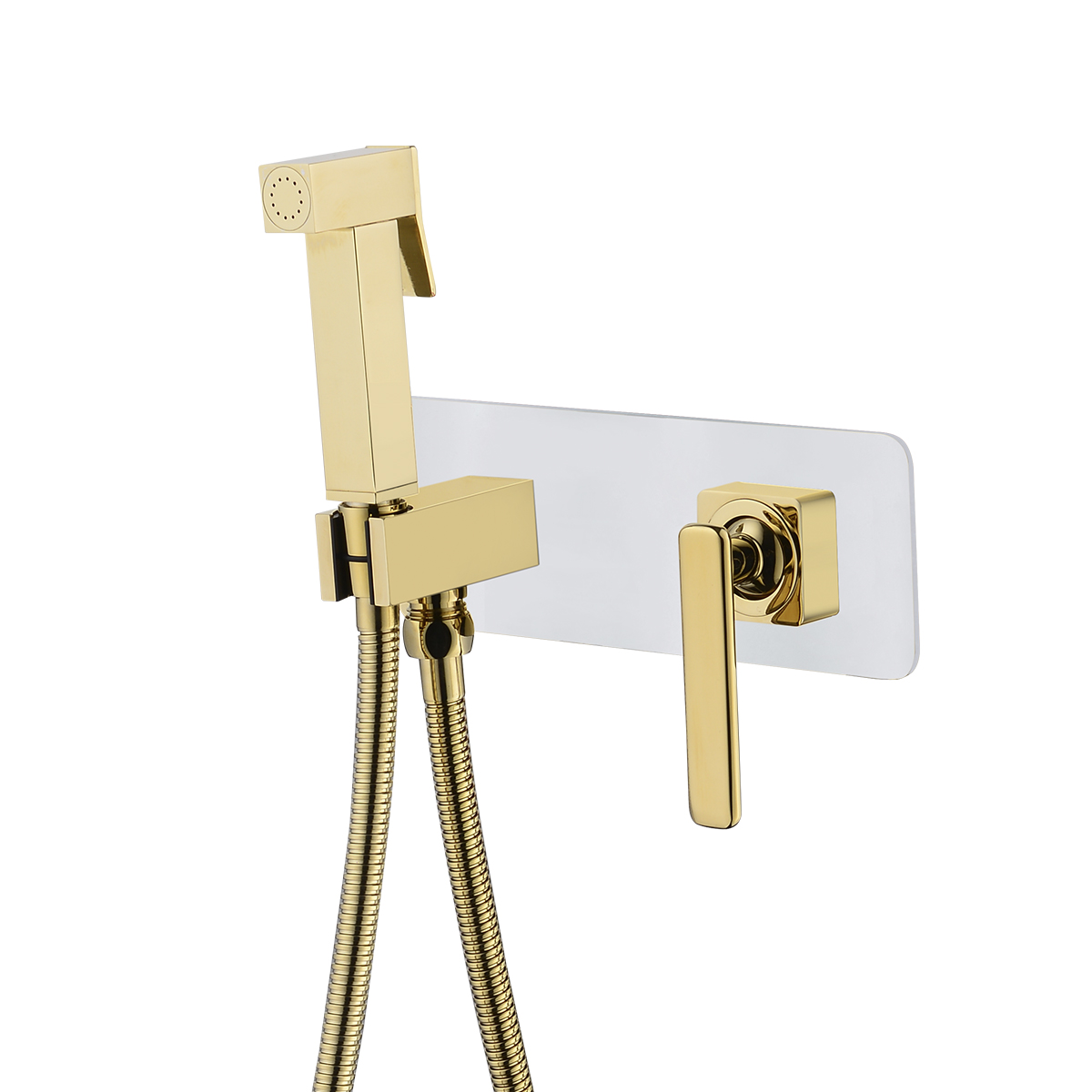 Mista Смеситель для биде, гигиен.душ встраиваемый р/ОД, белый/золото, LM, LM6419WG