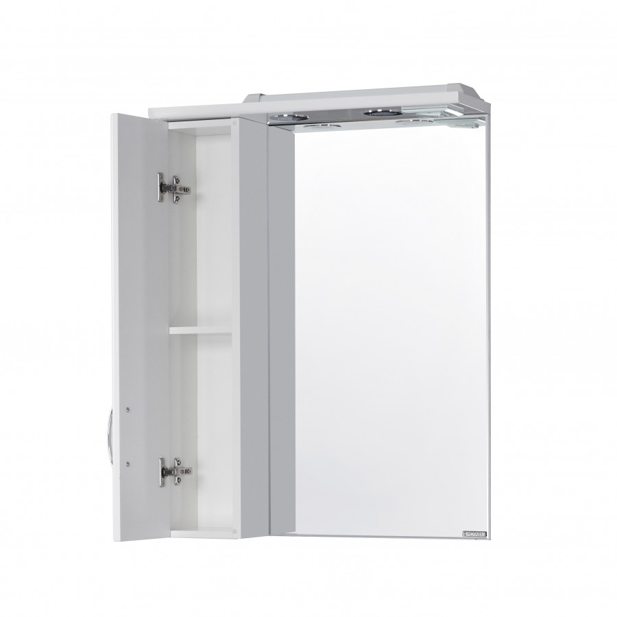 Зеркальный шкаф ОНДА 60, левое, белое