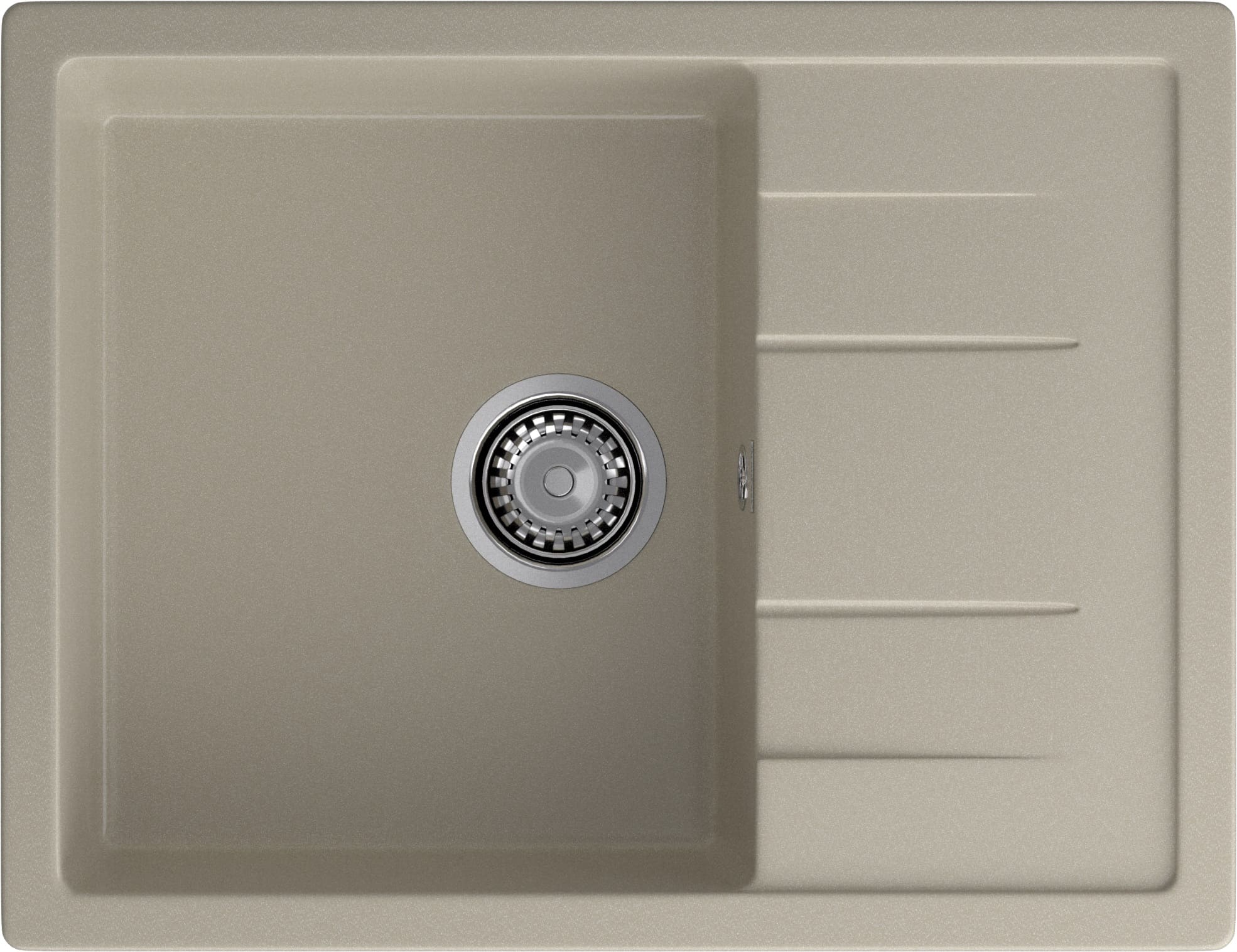 GRANFEST Мойка композит QUADRO GF-Q--650L чаша с крылом  650*500мм  топаз  арт.GF-