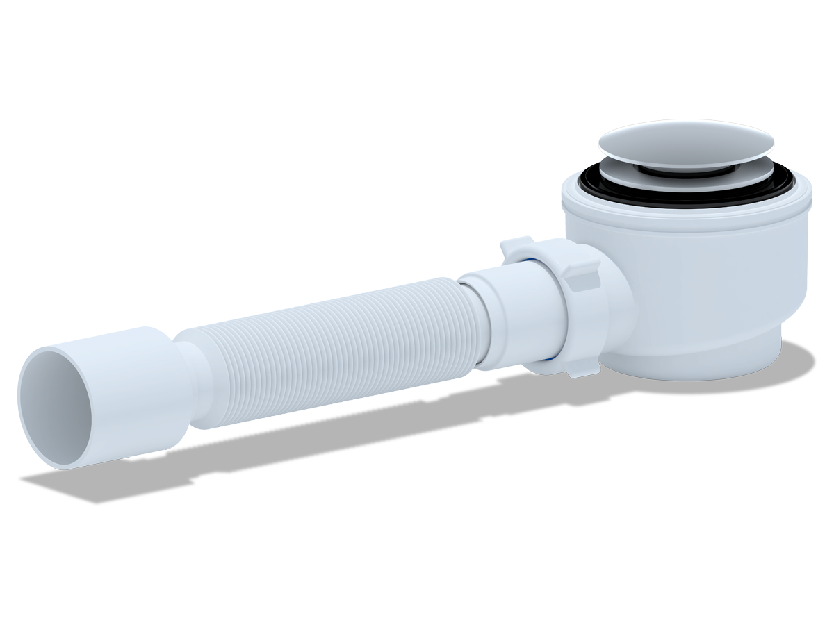 Сиф. для душ. под.1 1/2**50/60 с г/т 375 хром, клик-клак, грибок сетка, ANI PLAST