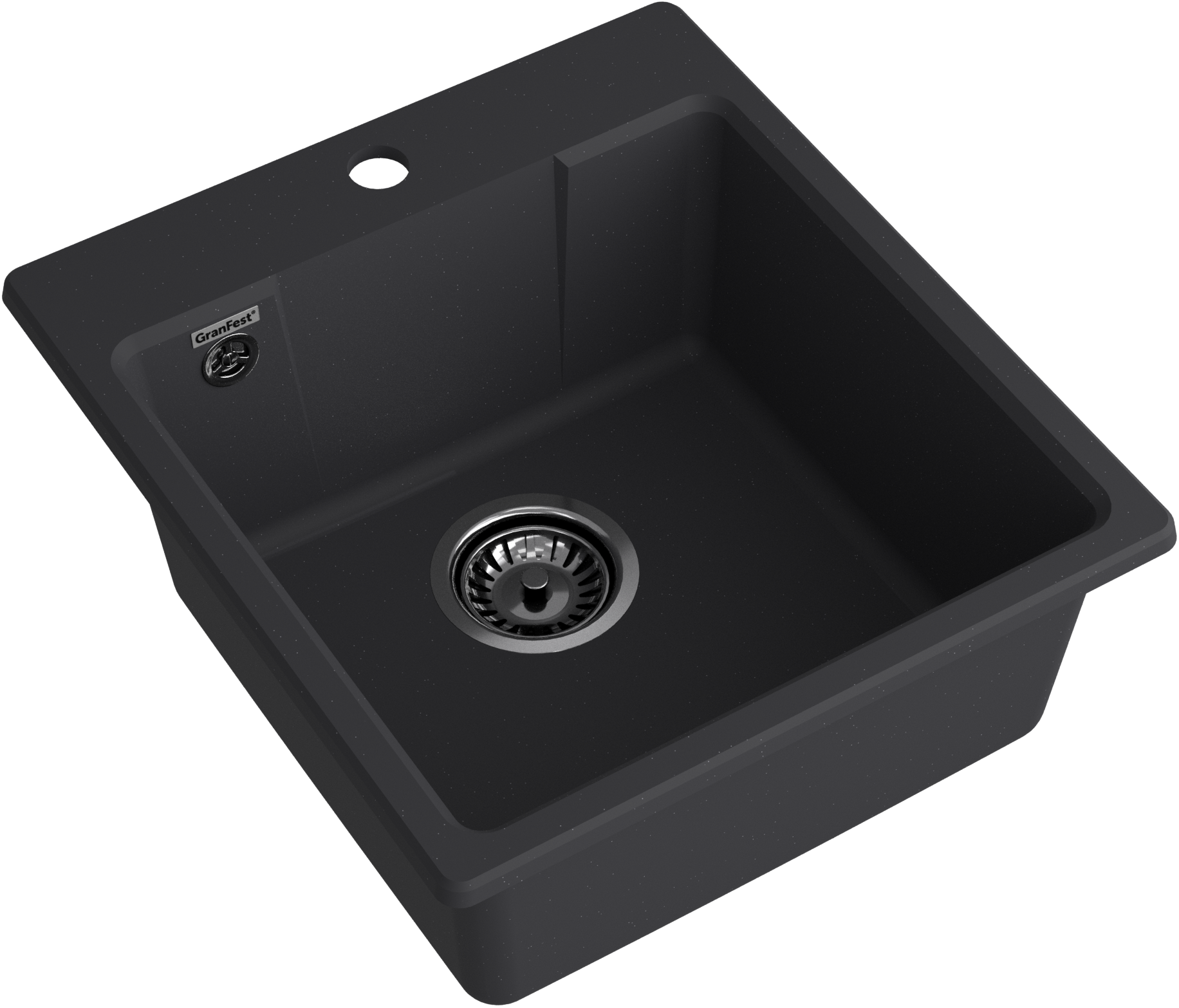 GRANFEST Мойка URBAN 644  1-чаша 440*490мм черный арт.GF-UR-