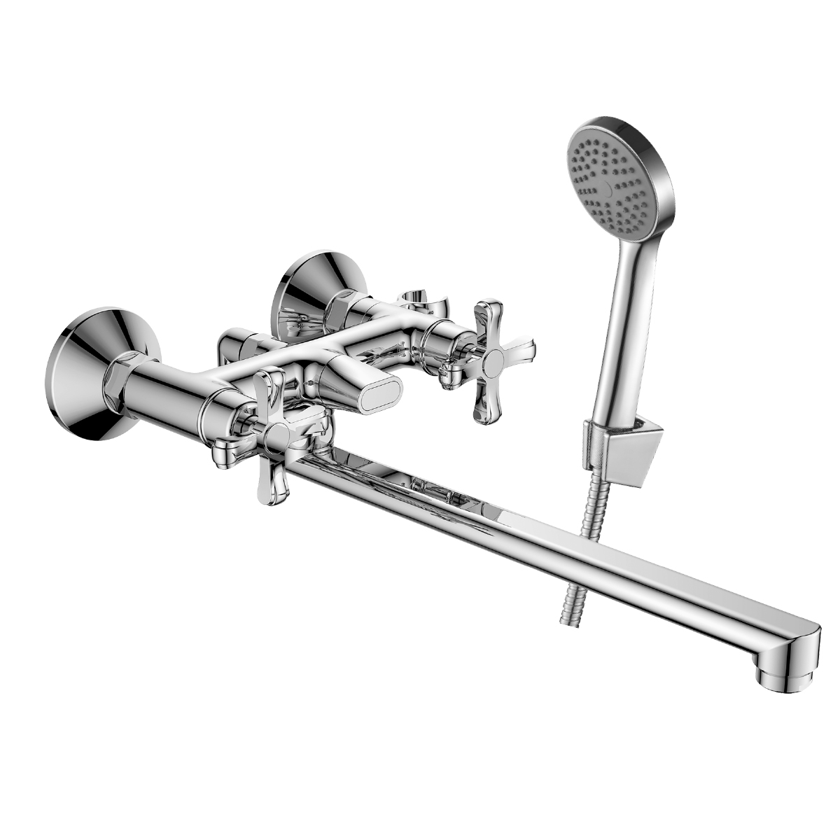 DR52 Смеситель для ванны, пов.излив 272мм, р/ДВ, хром, DR, DR52043