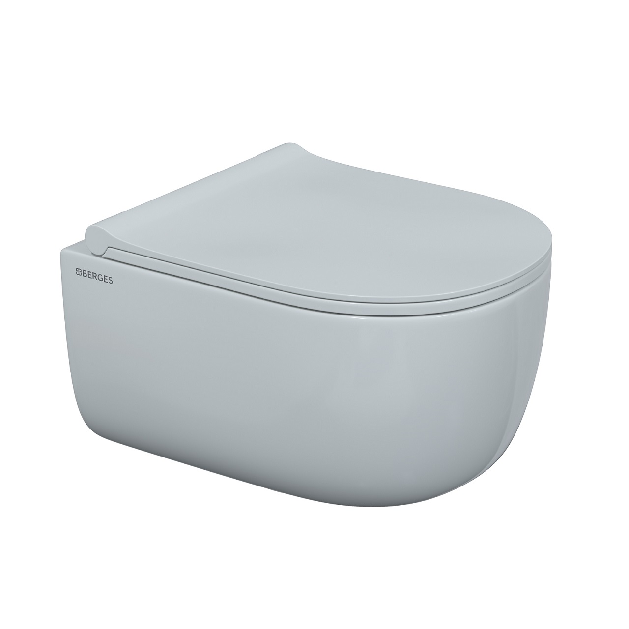 Унитаз подвесной EGO Real Rimless, сиденье дюропласт Toma Slim SO, микролифт, быстросъем, белый, BER