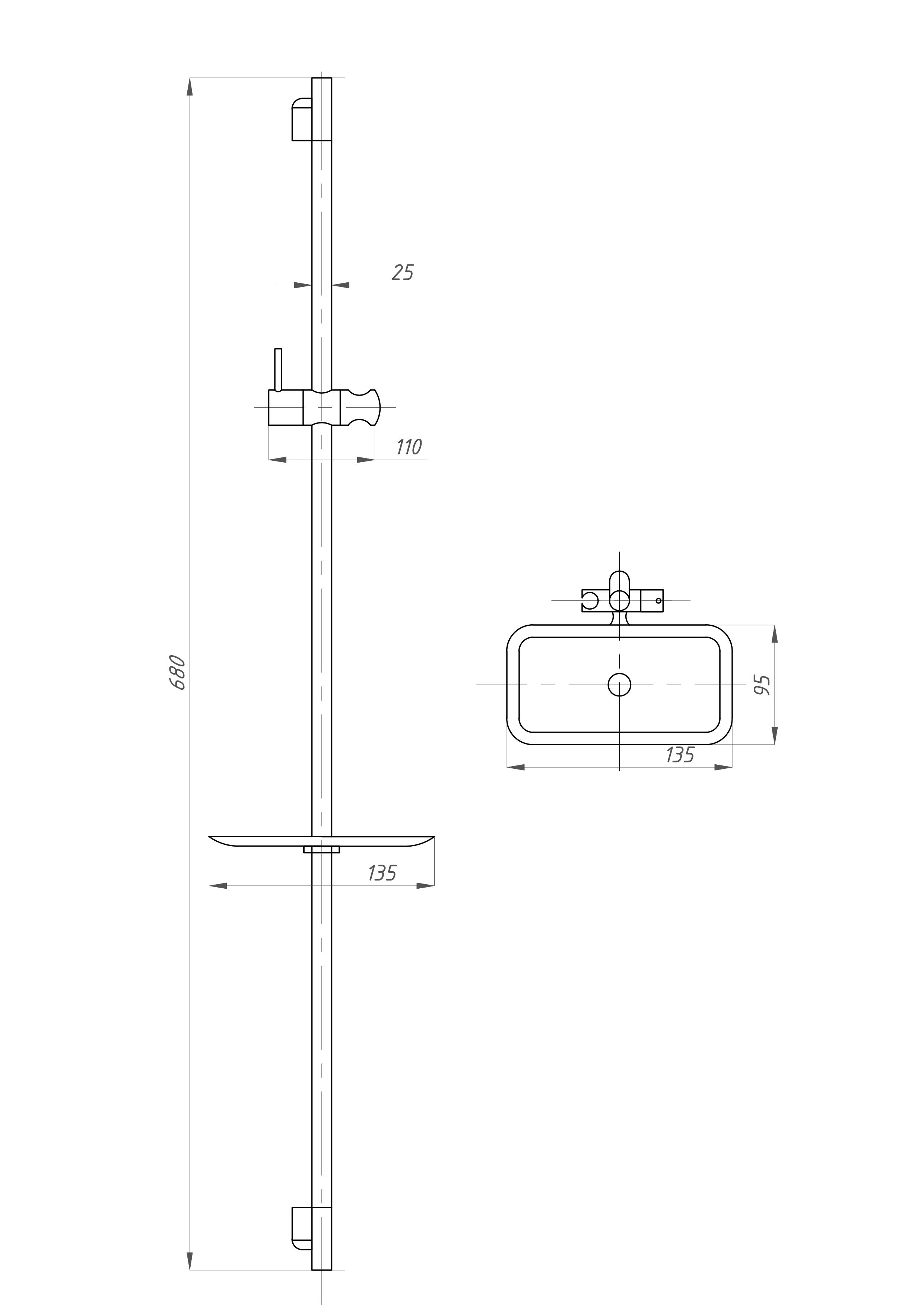 Стойка душевая ПРОФСАН PSM-1611