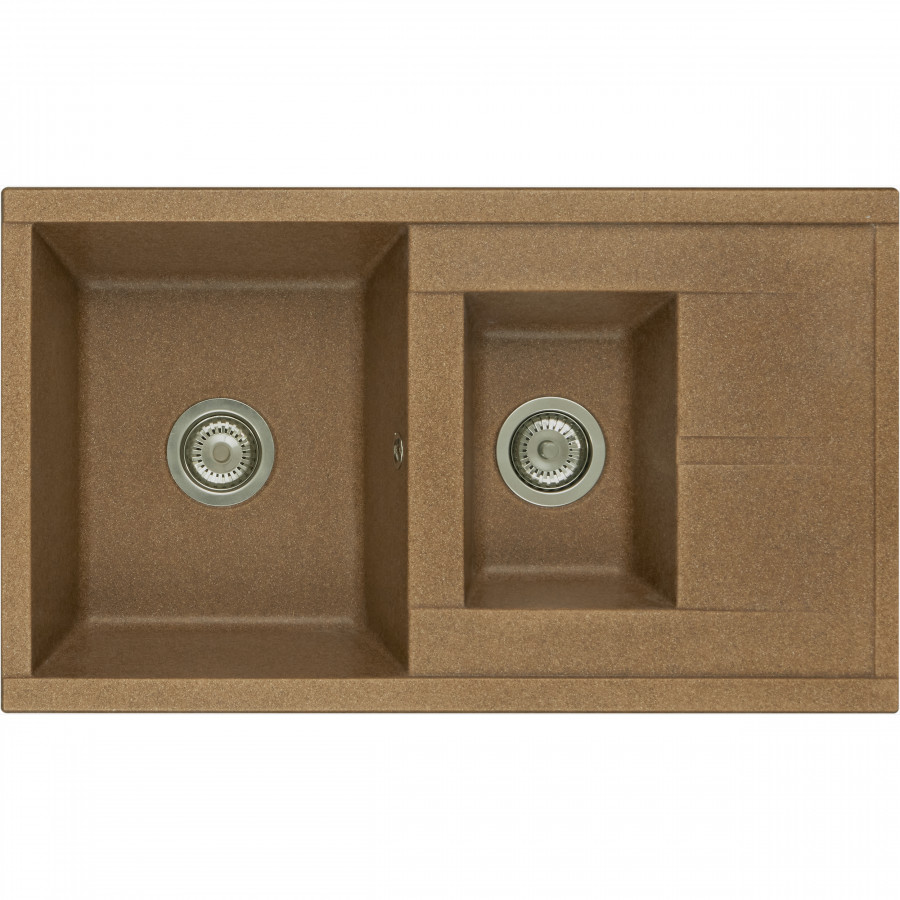 Мойка для кухни  Делия 87 870x510x218 мм, прямоуг. с крылом и доп. чашей, терракот