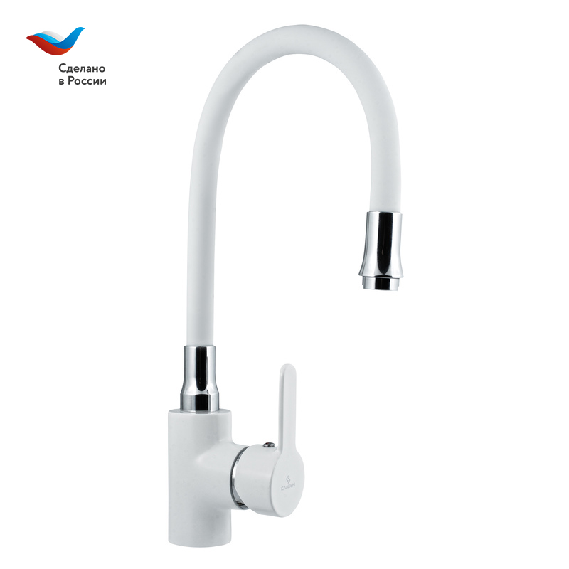 Смеситель для кухни СЛАВЕН Коттедж СЛ-ЦВ-Ф26 белый/хром