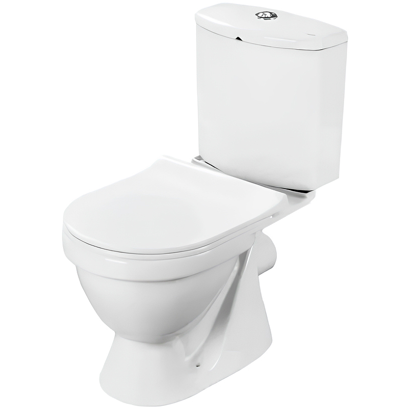 АЛЬКОР Унитаз-компактс горизонт. выпуском,стандарт- 2 реж.,дюропл,микролифт,безободк, RIMLESS.САНТЕК