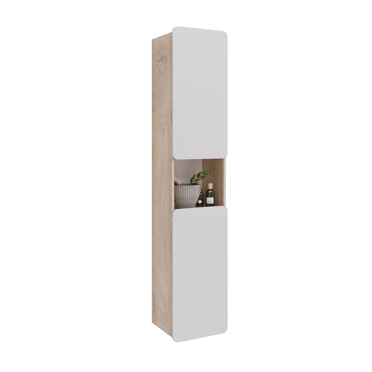 Пенал Lemark OLIVIA 35 см подвесной/напольный, 2-х дверный, открывание лев/прав, цвет корпуса: Дуб к