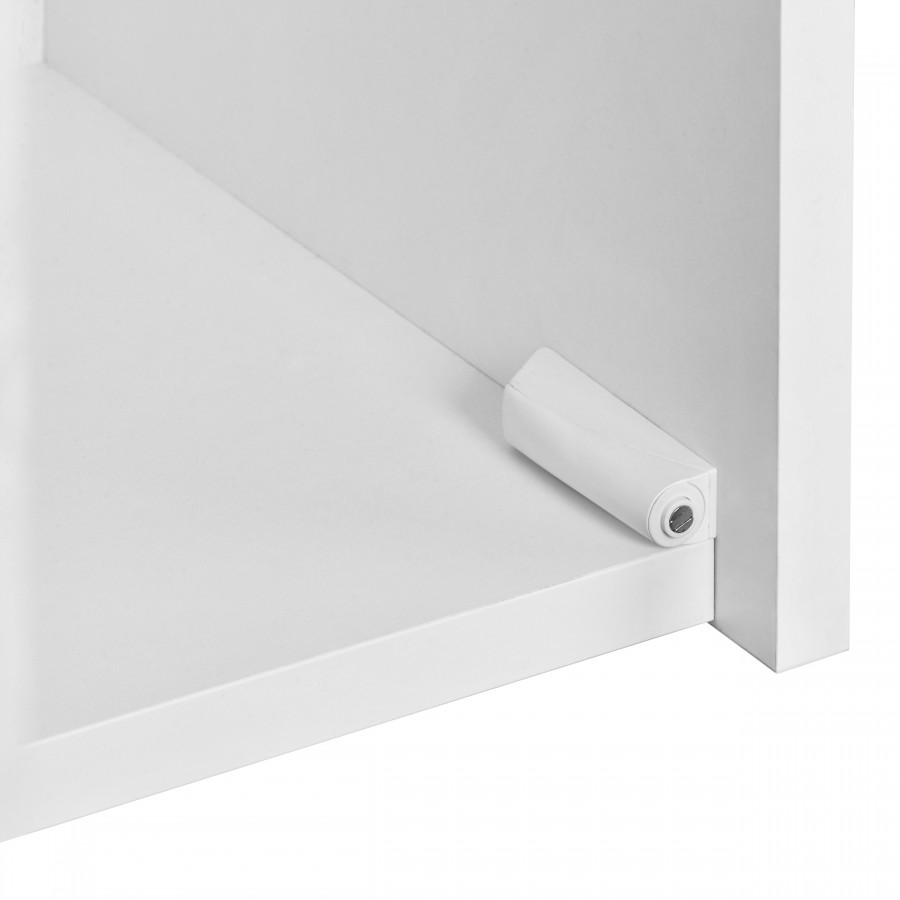 Шкаф САКУРА 35, подвесной, левый, ольха наварра, белый глянец