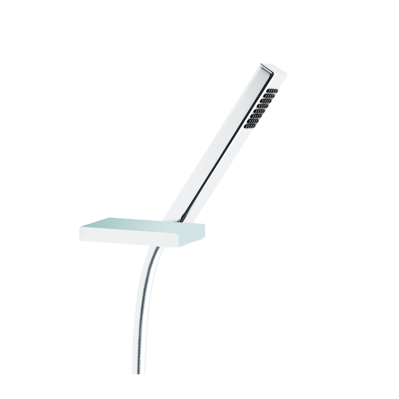 Душевая лейка с шлангом и настенным держателем 4749MKB белый