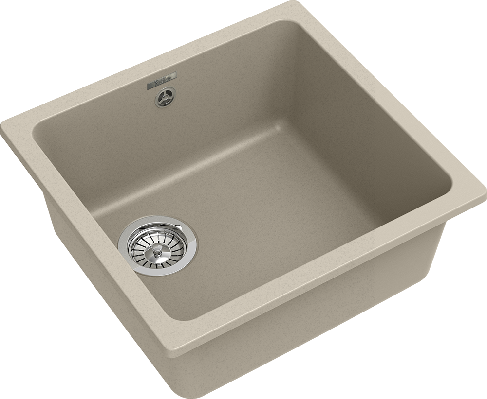 RIVELATO Мойка BERKANA 45 подст.монтаж 1-чаш 485*455 beige scuro арт.
