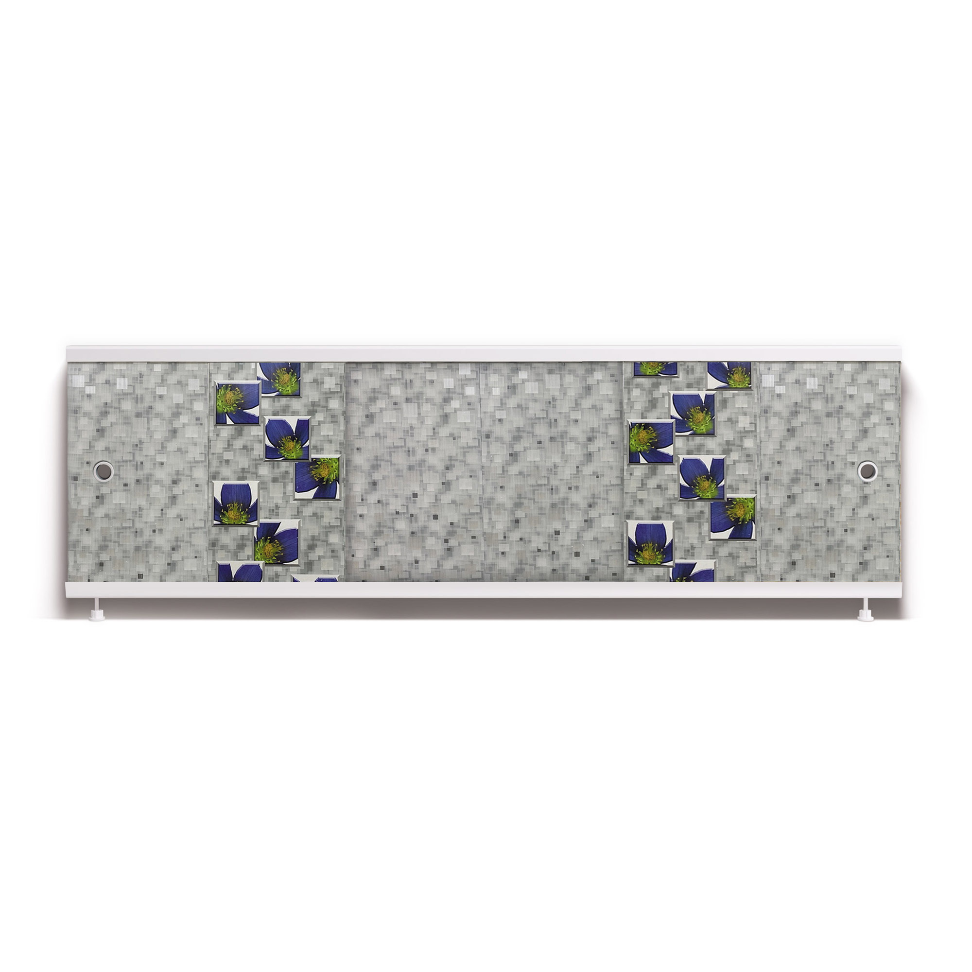 ОПТИМА_Decor Экран для ванны 150 см,ПВХ с офсетной печатью,(клематис малый-006), ALAVANN