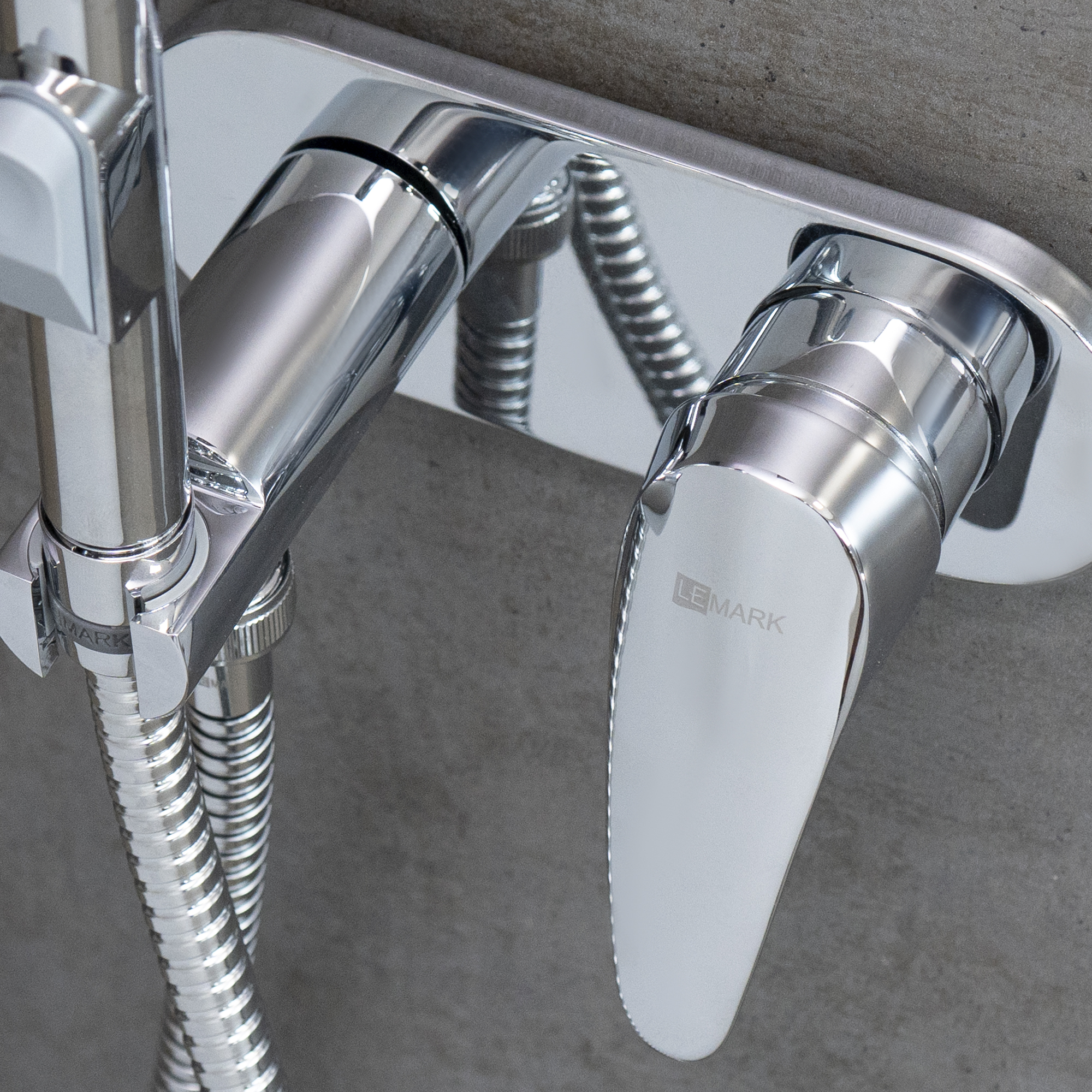 Смеситель Lemark Linara LM0419C с гигиеническим душем, встраиваемый