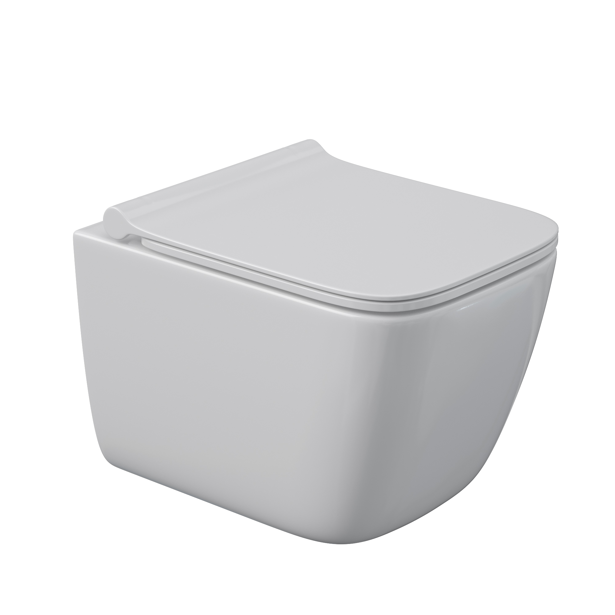 Унитаз подвесной QUATTRO S, сиденье дюропласт Quattro Strati Slim SO, микролифт, быстросъем, белый, 