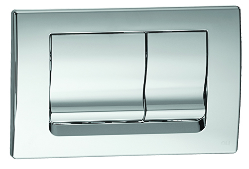 640584 Панель механ. двойная RIA, пластик, хром глянцевый, OLI