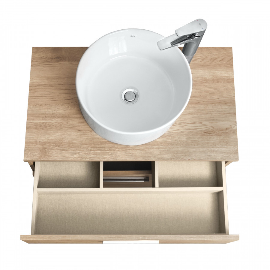 VICTORIA Тумба под раковину 80 городской дуб 2 ящика  ROCA