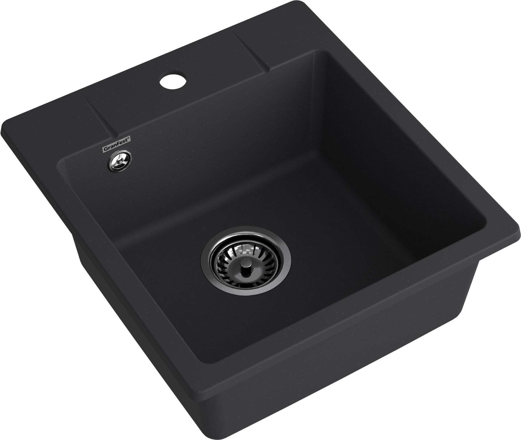 GRANFEST Мойка URBAN 245  1-чаша 450*490мм черный арт.GF-UR-