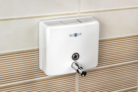 Диспенсер для мыла из  Стали Белый 1400 мл. Квадратный