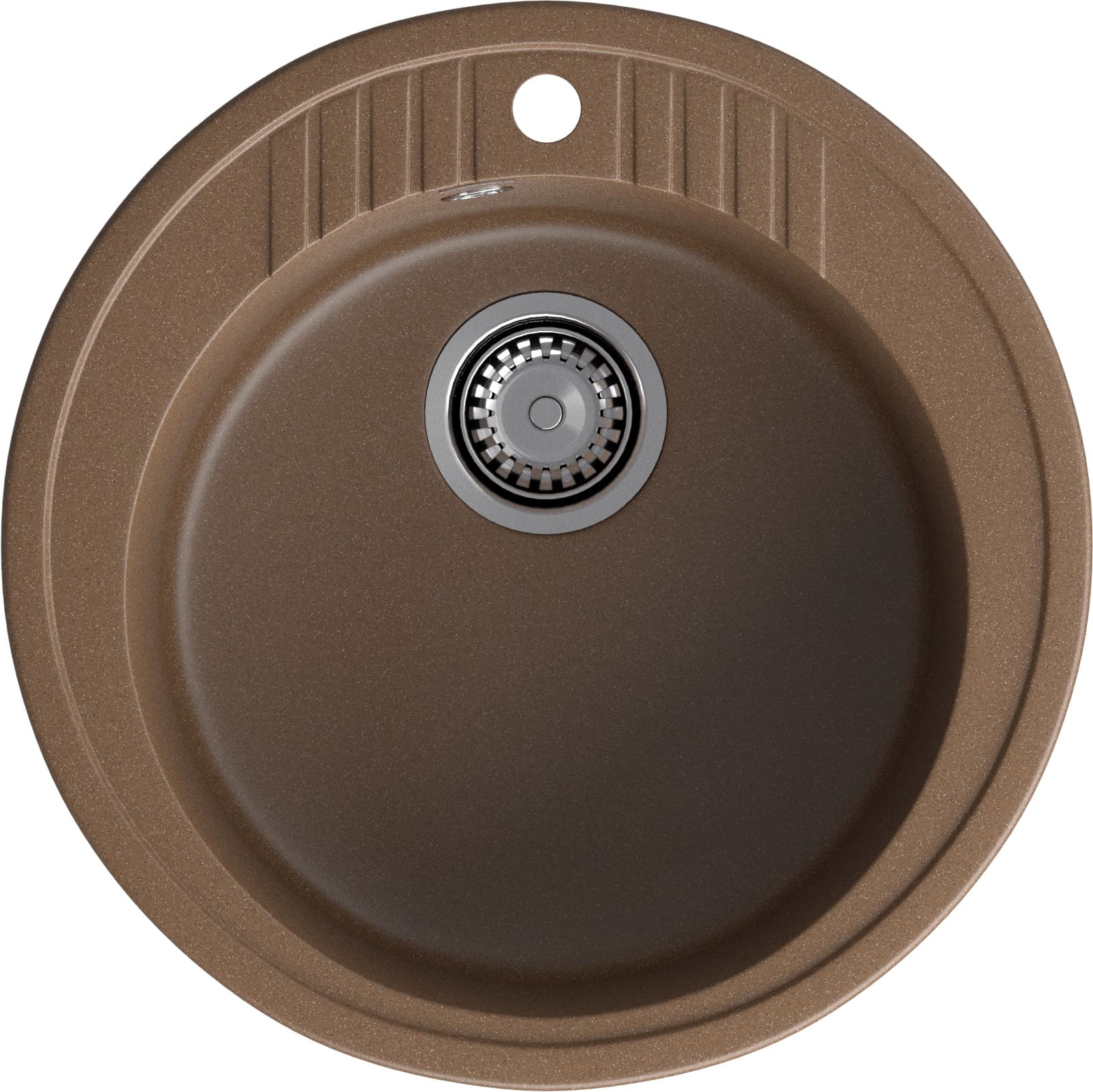 GRANFEST Мойка композит RONDO GF-R--520   D=520 мм   терракот  арт.GF-