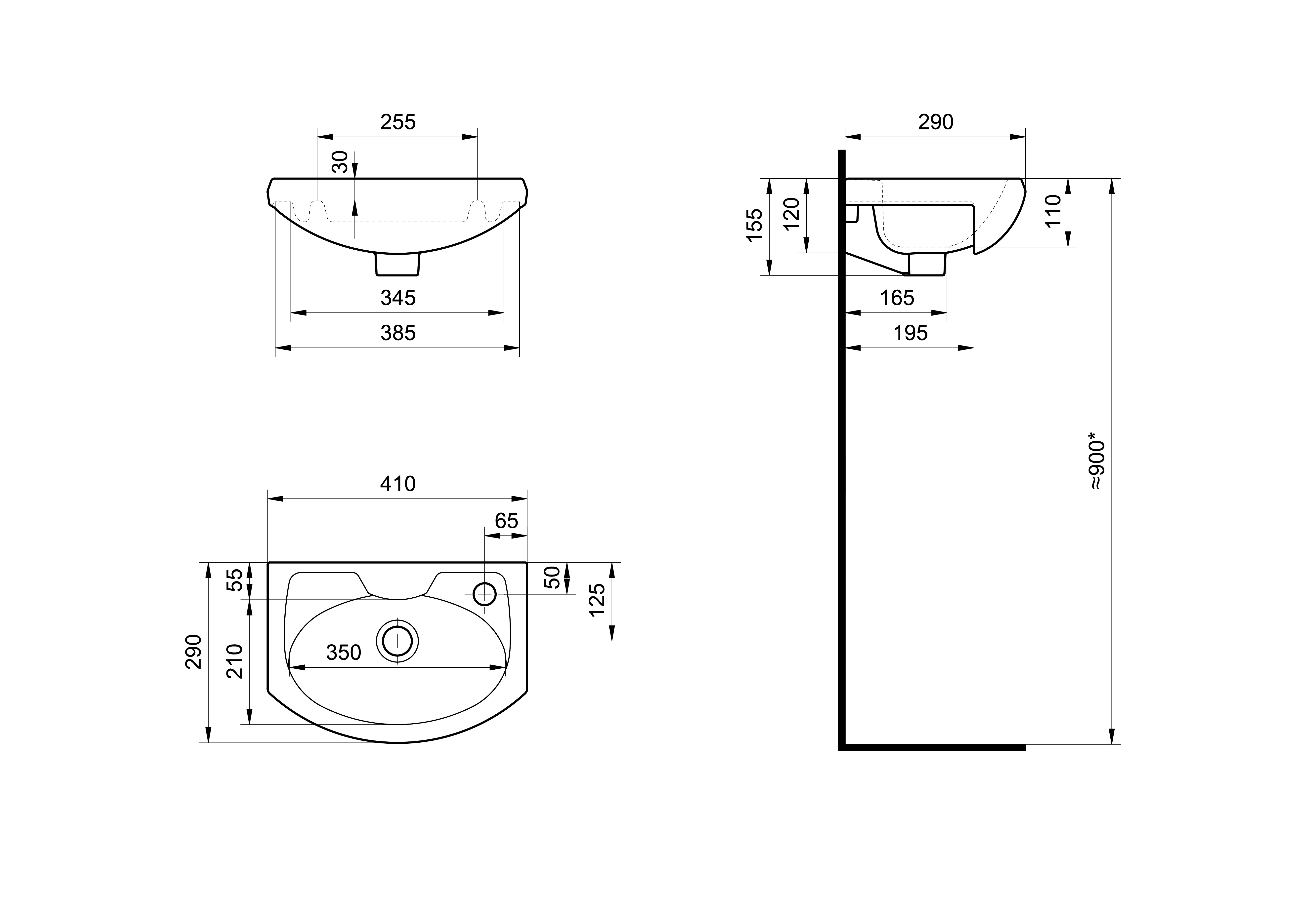 Раковина SANTEK Азов 40 мебельная белый (WH110254)