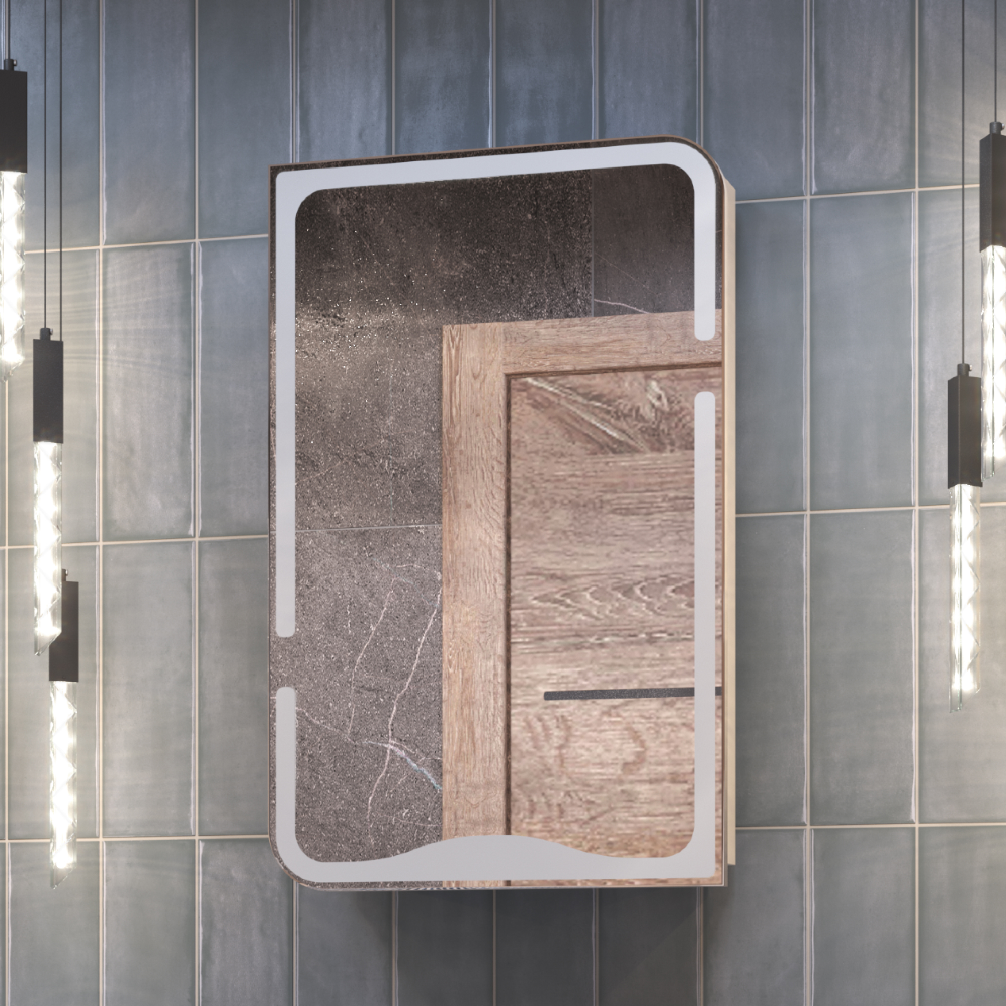 Зеркальный шкаф VIGO Callao 45 подвесной белый (zsh.CAL.45)