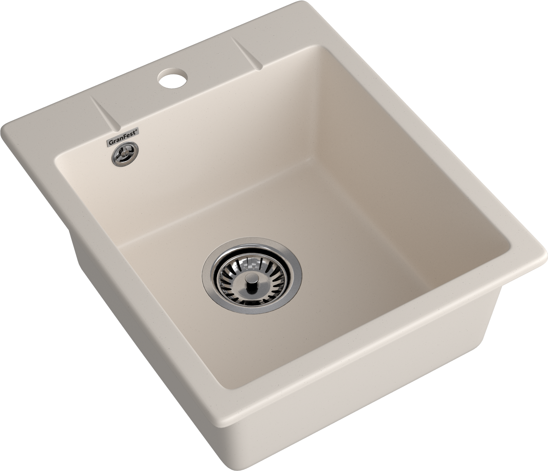 GRANFEST Мойка URBAN 242  1-чаша 420*490мм белый арт.GF-UR-