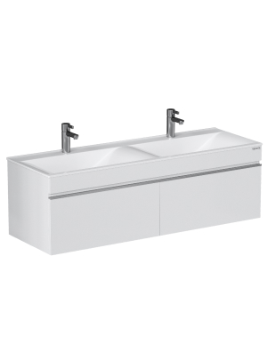 Тумба под раковину VELVEX Pulsus 1400-0-2 (Pulsus) навесная белый глянец