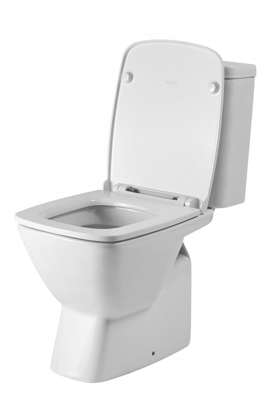 НЕО Унитаз-компакт, горизонт. выпуск, 2-х реж.арматура, сиденье тонкое дюропласт Soft-close, Clip-up