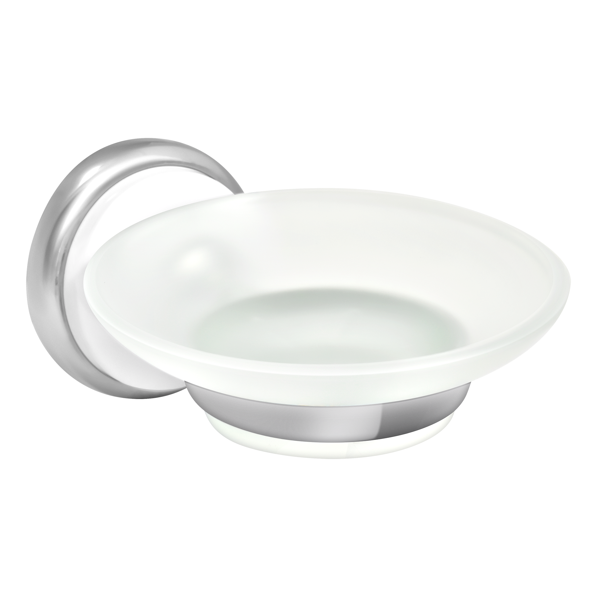 Мыльница стеклянная "Solinne", B-51105, хром, стекло-сатин, Коллекция Blanco