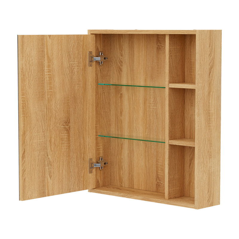 Шкаф зеркальный Osmond 60, повесной, дуб сонома, VOLNA