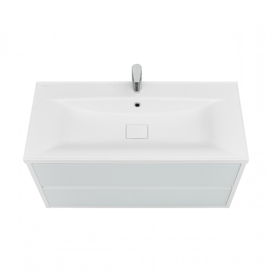 Тумба РИМИНИ 100 new,бел.гл.(под раковину АЙРИС 100,АЙРИС М 100, ПРЕМЬЕР М 100, БРУК 100)