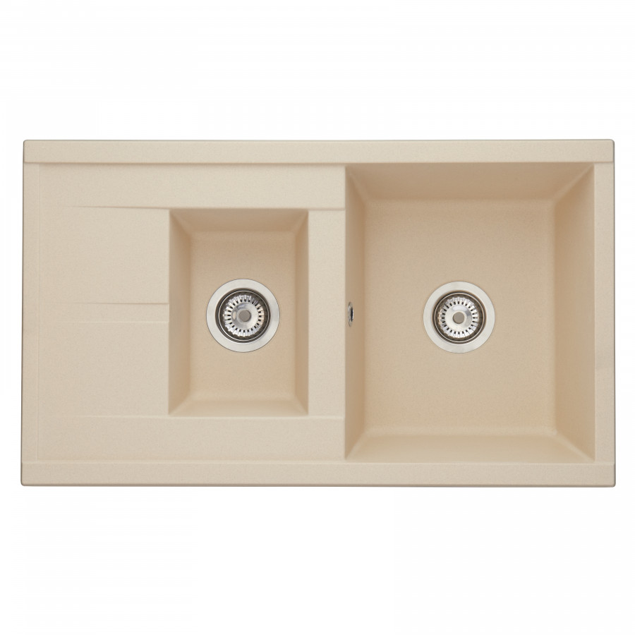 Мойка для кухни  Делия 87 870x510x218 мм, прямоуг. с крылом и доп. чашей, шампань