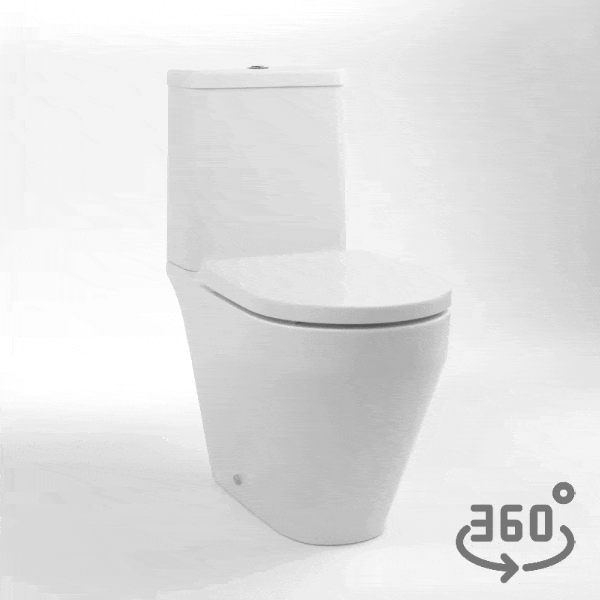 Унитаз-компакт КЕРАМИН БАРИ Slim ЖСМЛ Soft Close безободковый двухрежимный, сиденье дюропласт с микролифтом CDB00029257 (4810531150305)