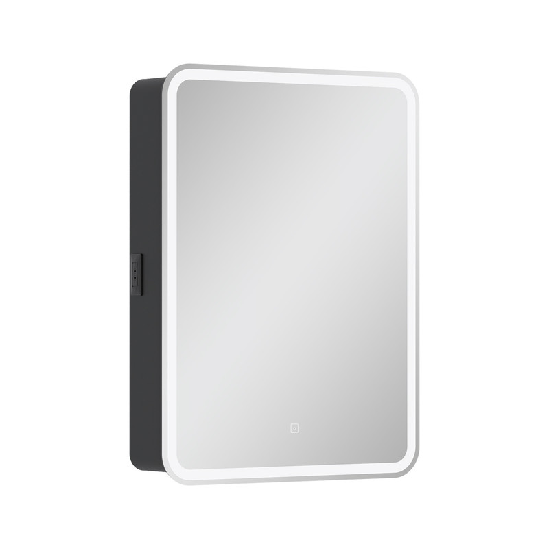 Зеркальный шкаф EQUIL Eltoro LED 60 правый черный софт