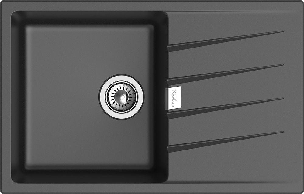RIVELATO Мойка RAUM 78  1-чаша 780*500мм antracite арт.