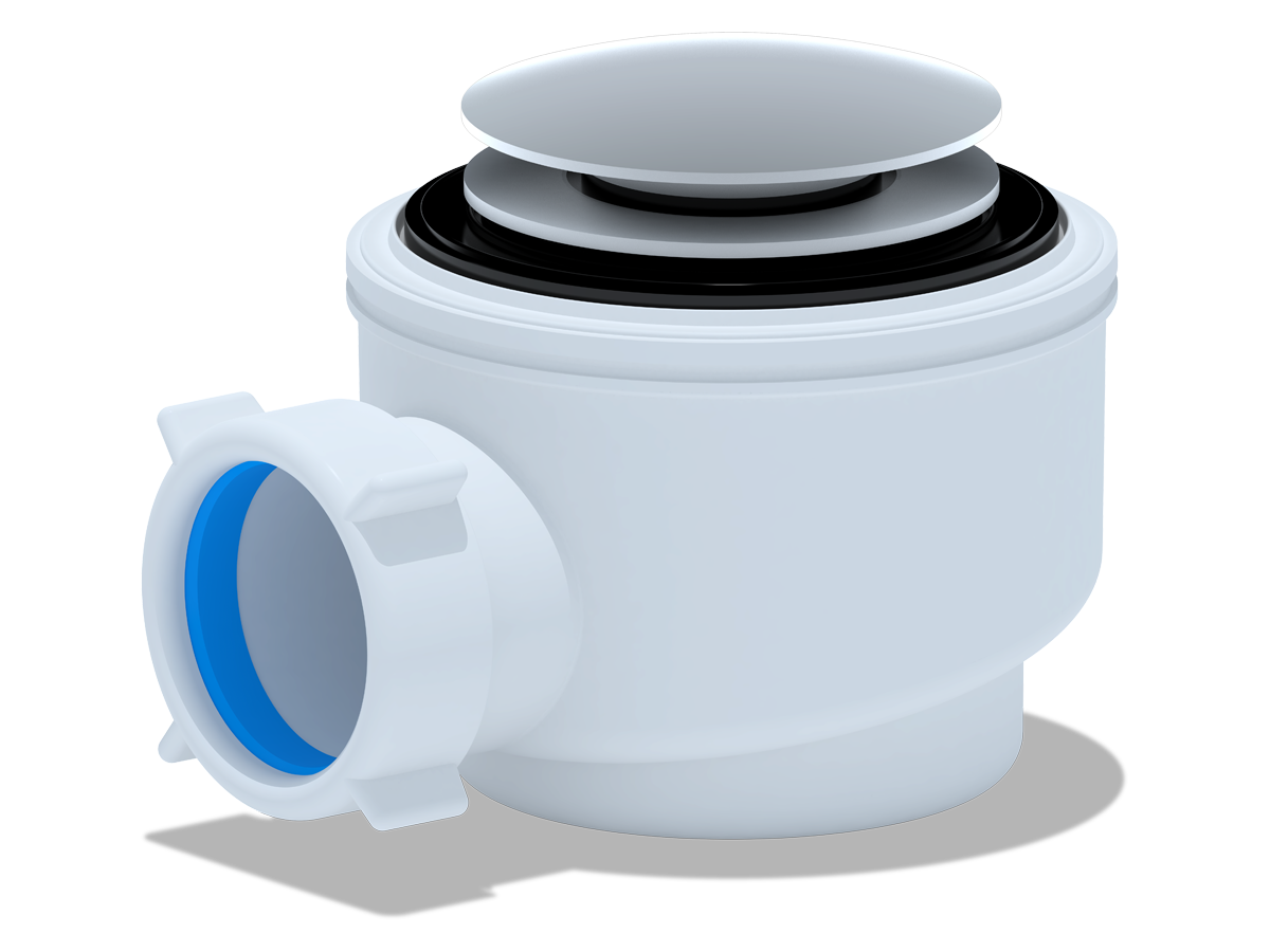 Сифон для душевого поддона 1 1/2*50/60 хром, клик-клак, грибок, ANI PLAST