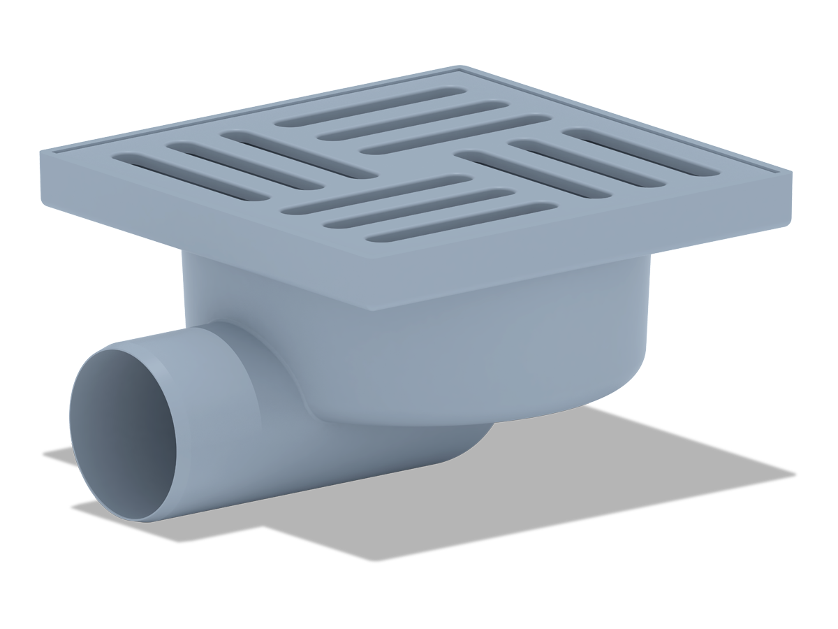 Трап гор. выпуск 50 решетка пл.150х150, ANI PLAST