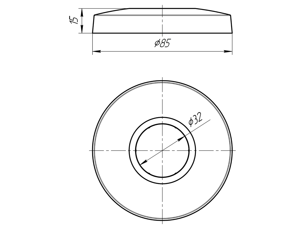 Розетка 32мм, ANI PLAST