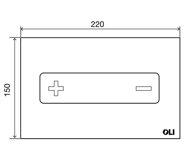 054564 Панель механ. двойная OCEANIA, нержавеющая сталь, матовый хром, OLI