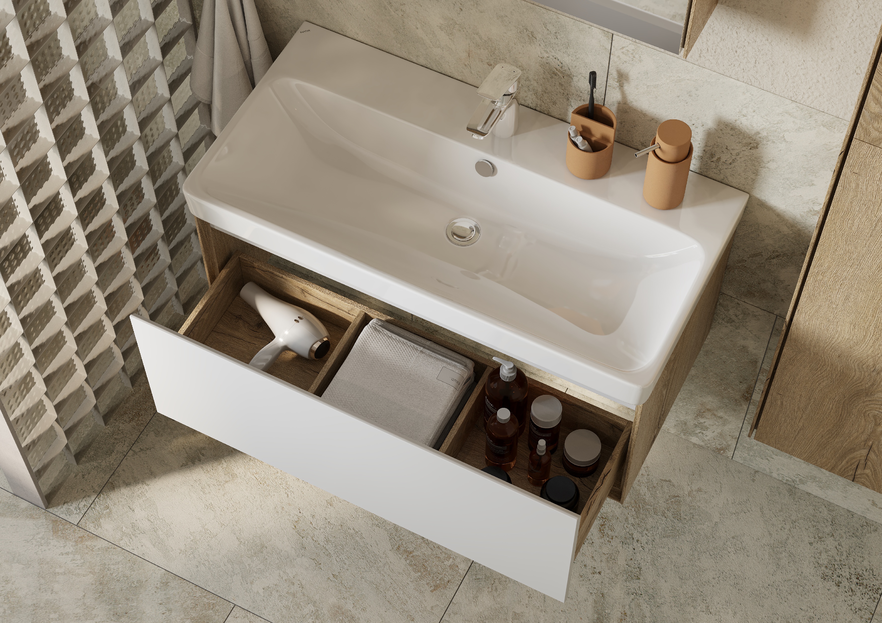 Раковина SANTEK Адриана 90 мебельная белый (WH501629)