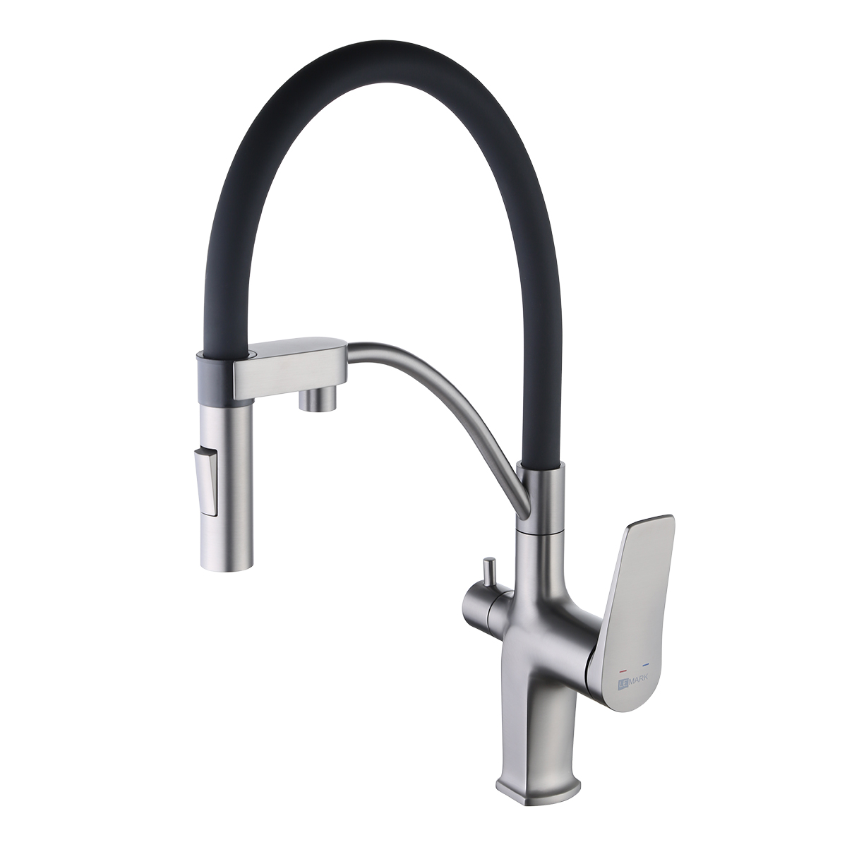 Bronx Смеситель для кухни, гиб.выс.пов.излив227мм ,р/ОД, графит, LM, LM3761GM