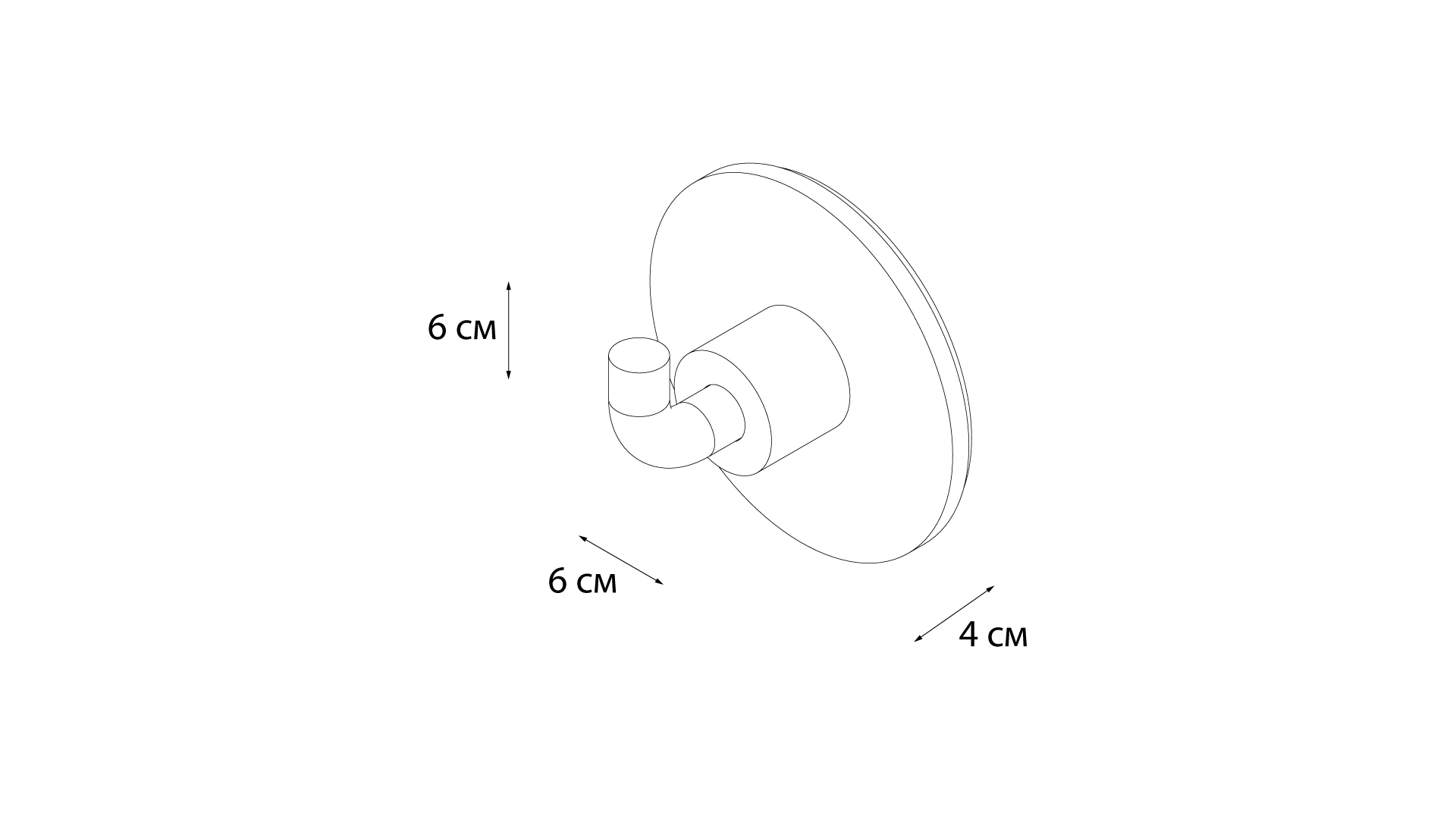 Крючок одинарный FIXSEN Round (FX-92105)