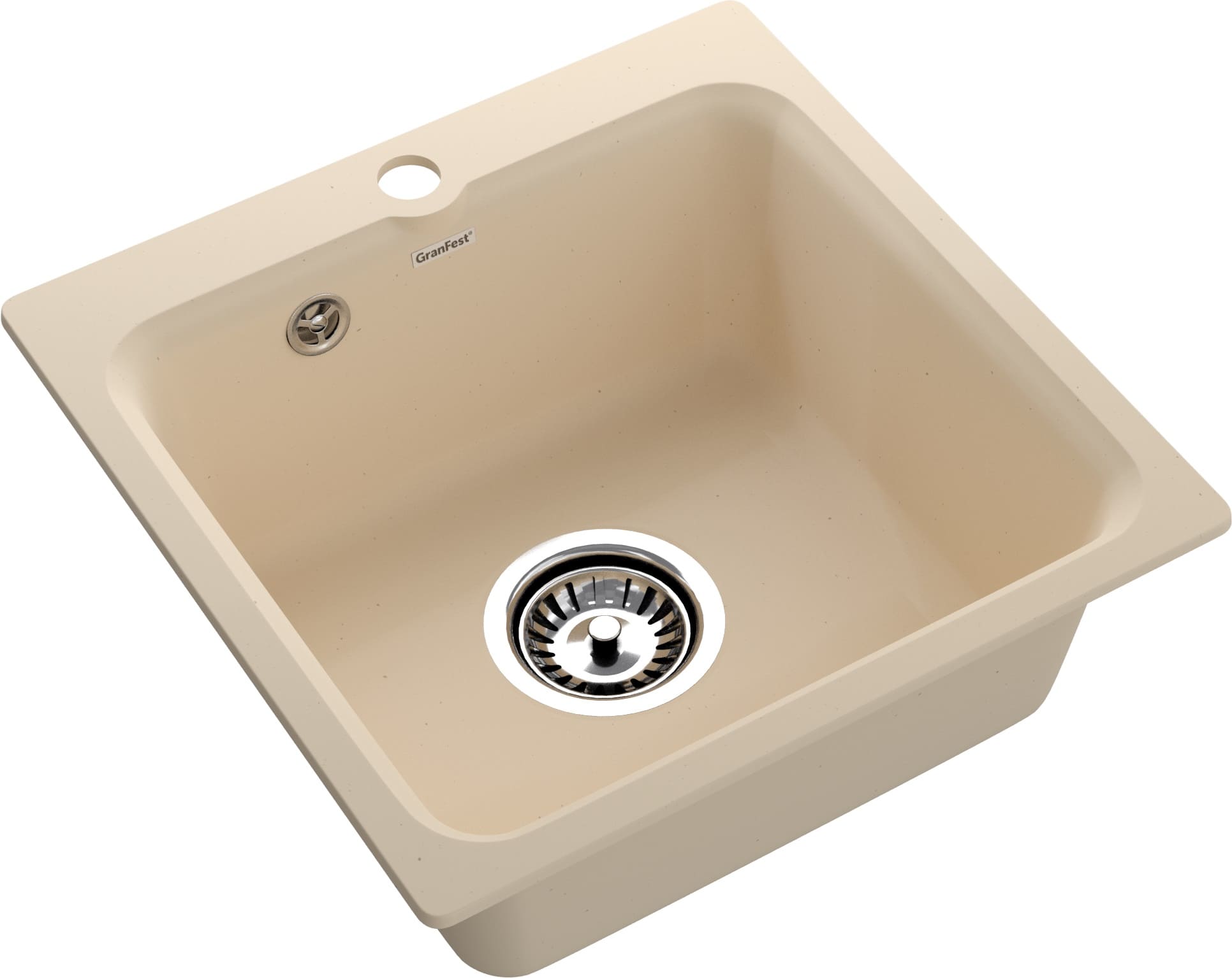 GRANFEST SMART Мойка композит 1-чаш. 430*430 мм бежевый арт. GF-SM430