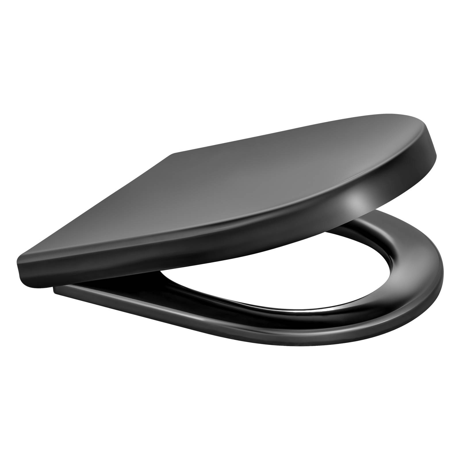 Сиденье Geo Black SO, , дюропласт, микролифт, быстросъемное, черное, BERGES