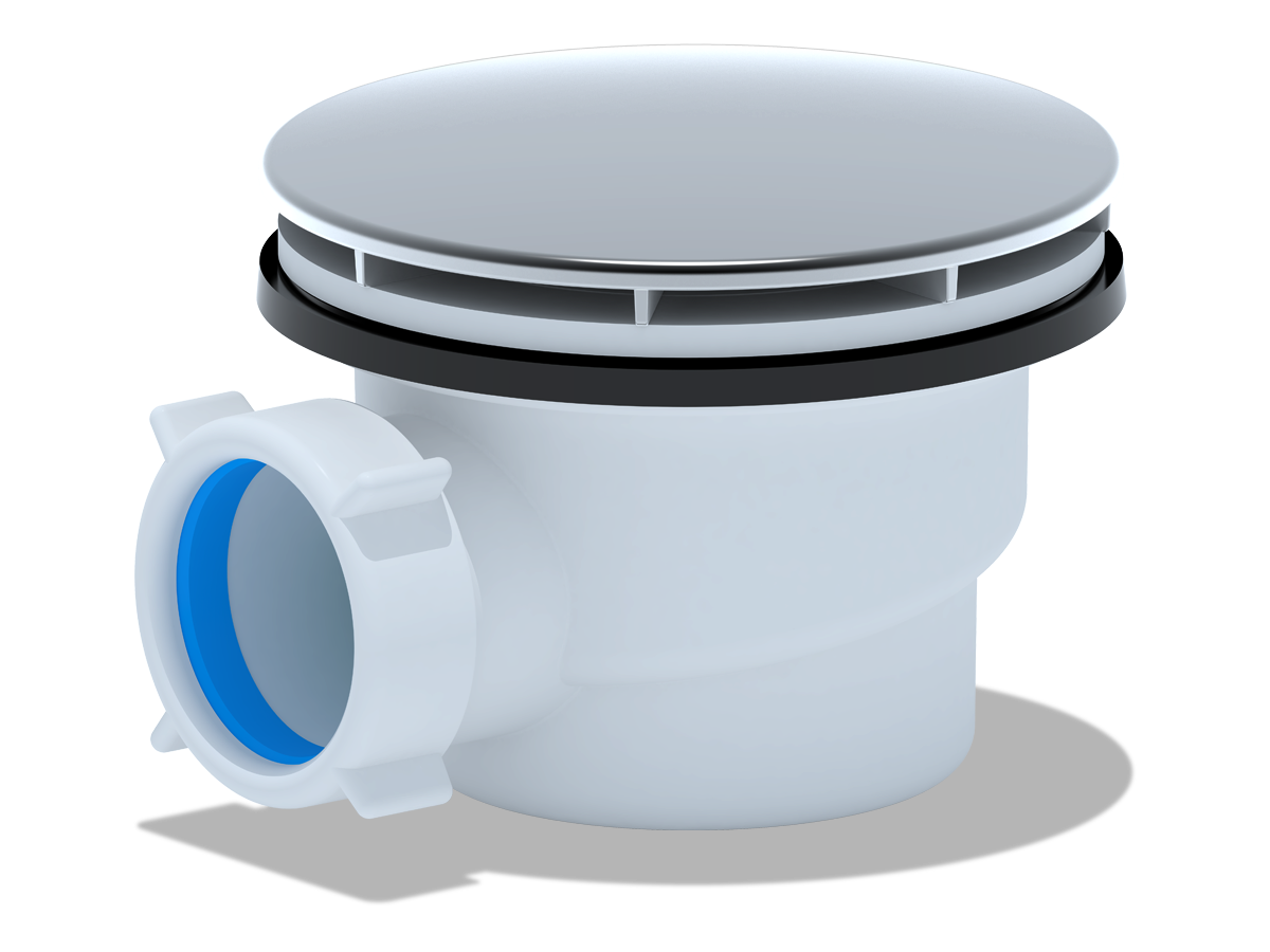 Cифон для душевого поддона 1 1/2*90 h65(вальцовка), ANI PLAST