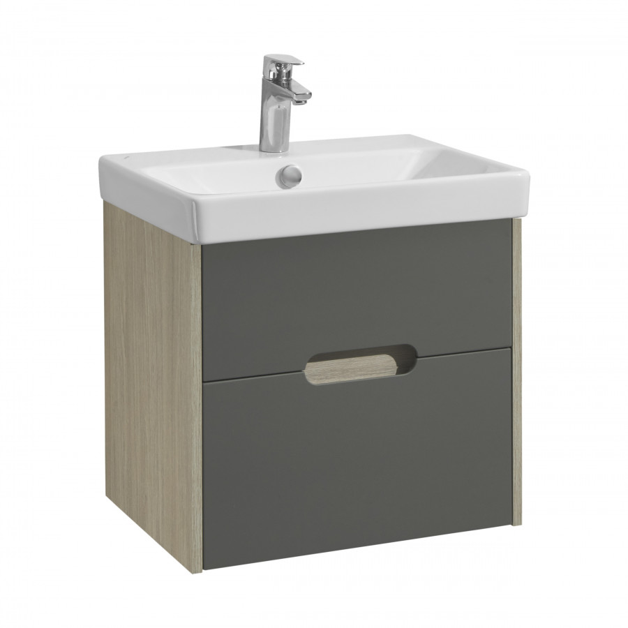 Тумба ОЛИВИЯ 55, грей, дуб ойстер (под раковину АДРИАНА 55)