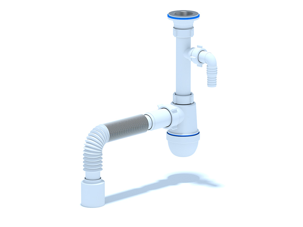 Сифон Ани 1 1/4"* 40с отв. с/м с г/тр 40х50, ANI PLAST