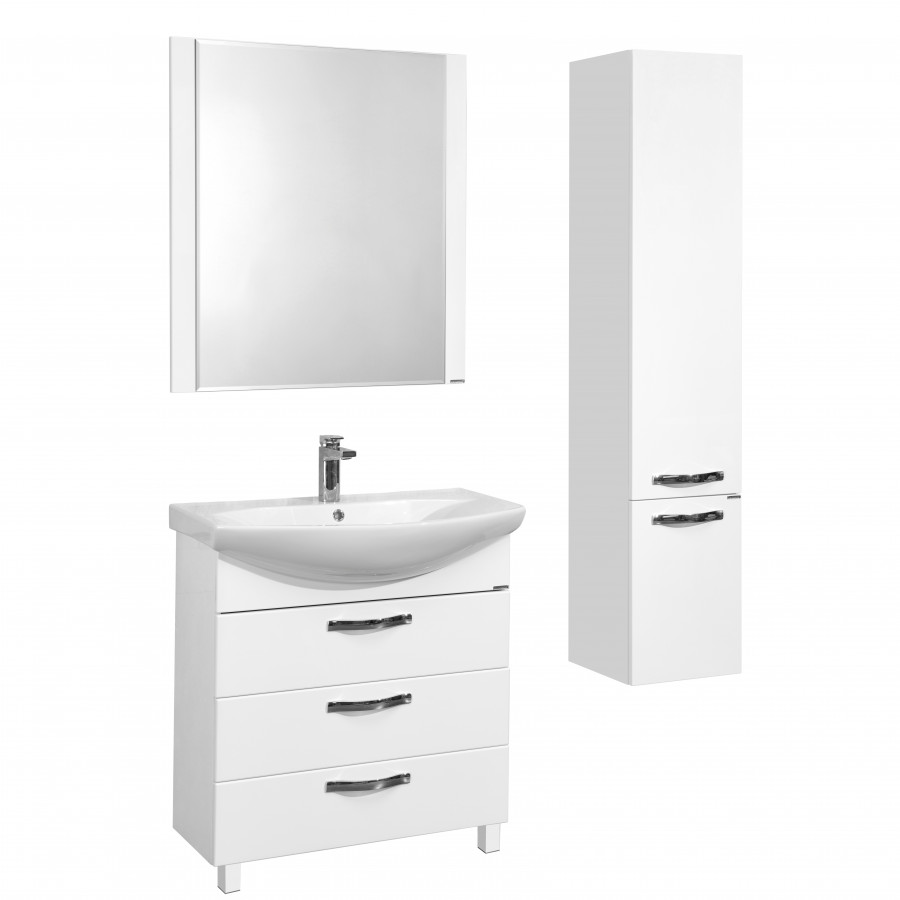 Тумба АРИЯ 80 Н, бел. (под раковину СМАЙЛ 80)