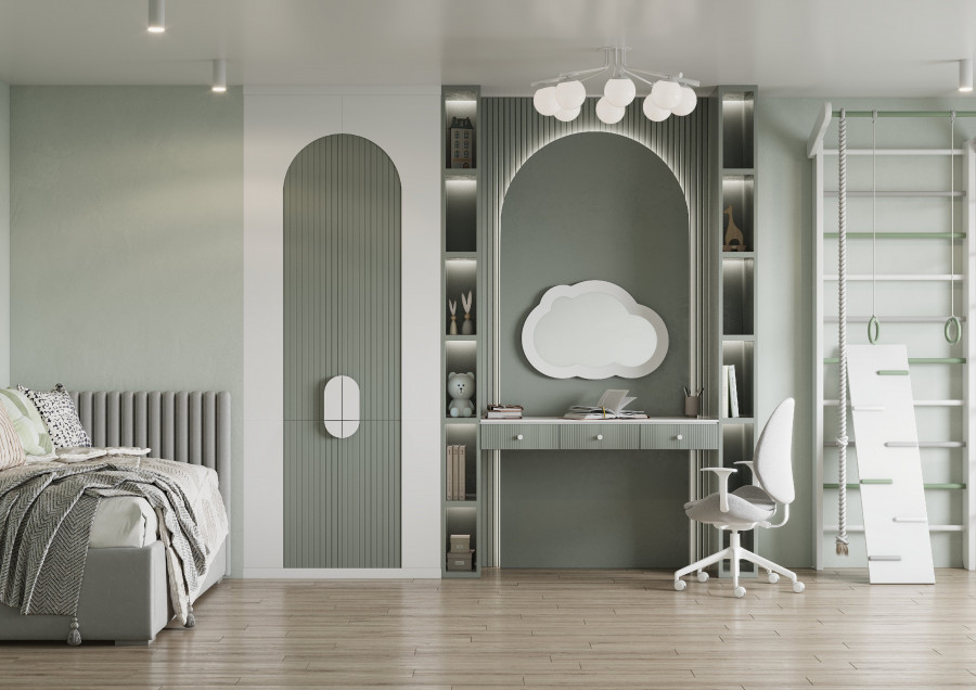 Зеркало КАСПЕР ОБЛАКО, навесное, белый матовый